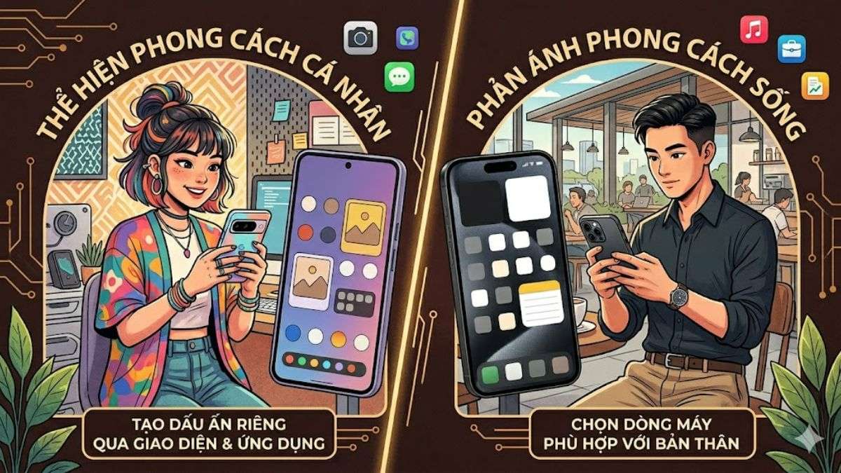 Thể hiện phong cách cá nhân là lợi ích của điện thoại thông minh