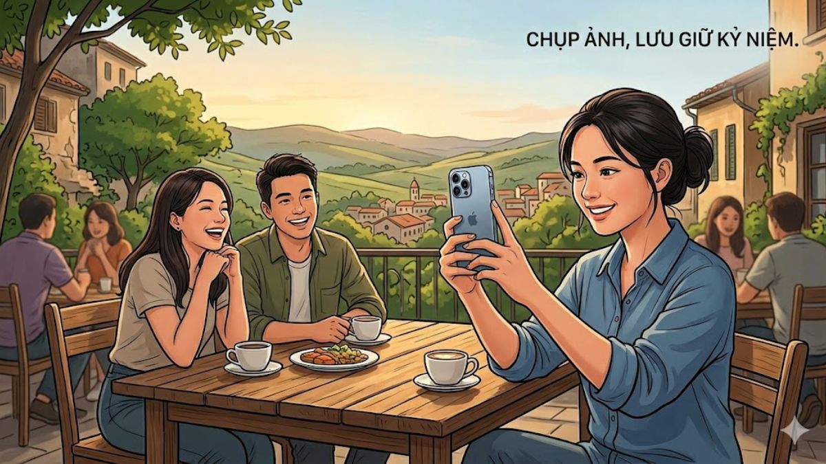Chụp ảnh và ghi lại khoảnh khắc là lợi ích của điện thoại thông minh