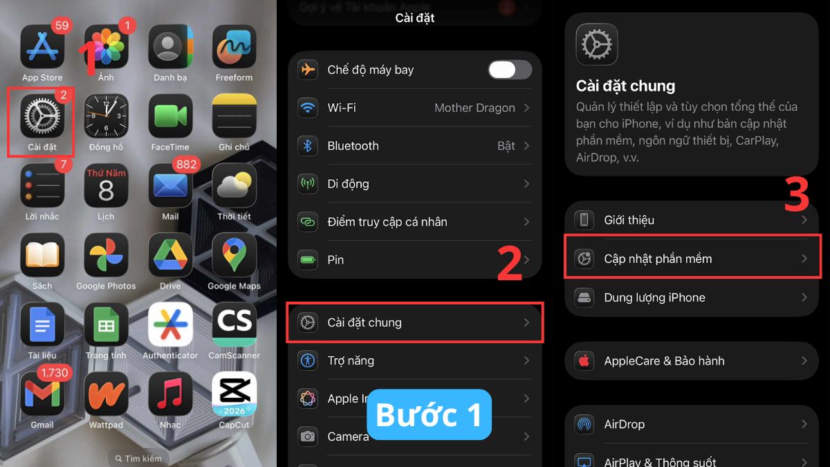 Cập nhật iOS để khắc phục lỗi không thể xác minh số điện thoại trên iPhone - bước 1