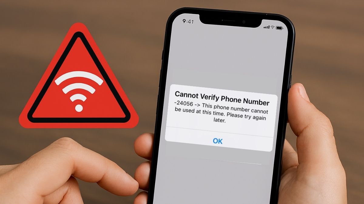 Lỗi không thể xác minh số điện thoại trên iPhone do mạng không ổn định