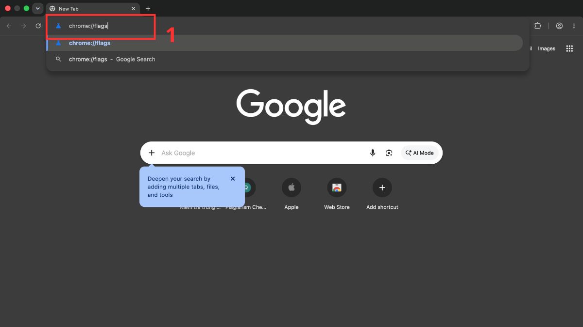 Sửa lỗi mã lượt phát trên YouTube bằng cách reset lại flag trình duyệt - bước 1