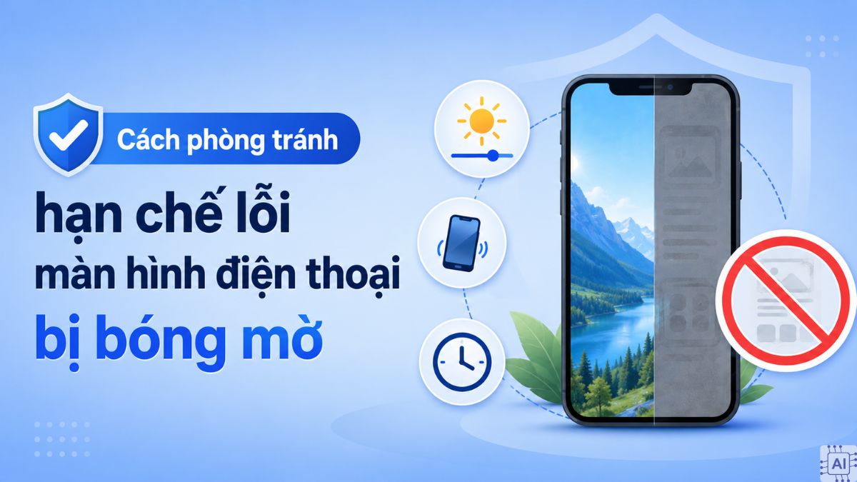 Cách phòng tránh hạn chế lỗi màn hình điện thoại bị bóng mờ