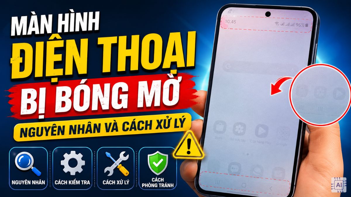 Màn hình điện thoại bị bóng mờ: Nguyên nhân và cách xử lý