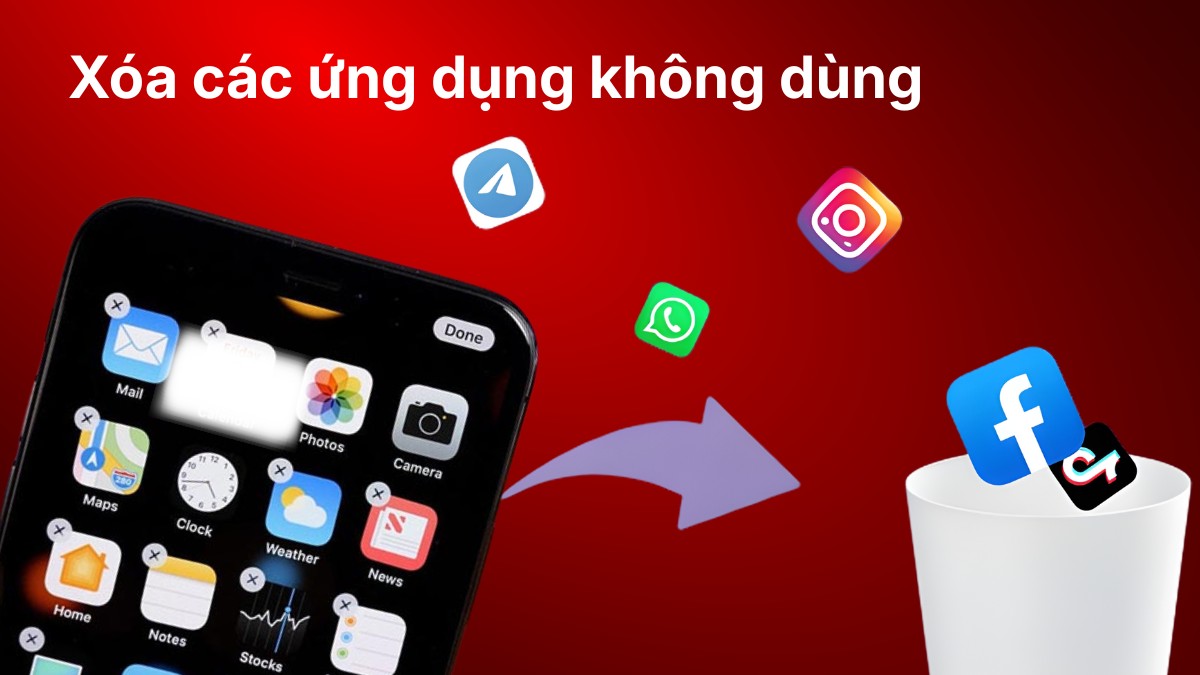Xóa ứng dụng không dùng khi điện thoại bị đơ không bấm được