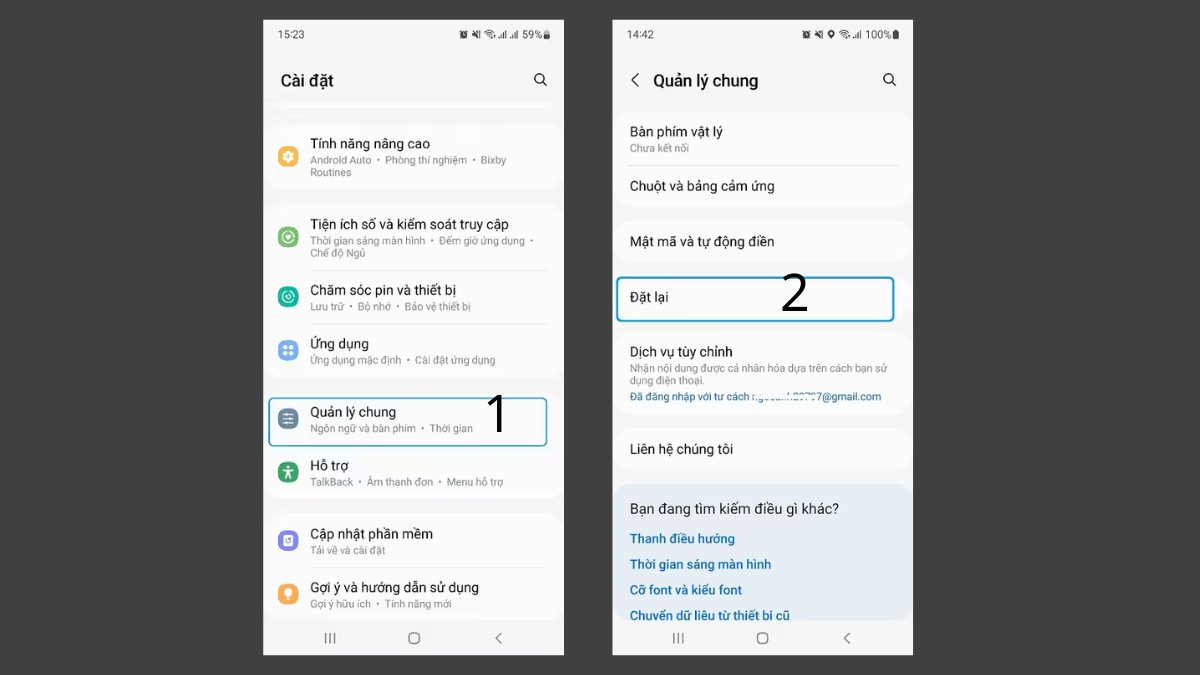 Khôi phục cài đặt gốc Android để khắc phục lỗi màn hình điện thoại sọc ngang mờ - bước 1