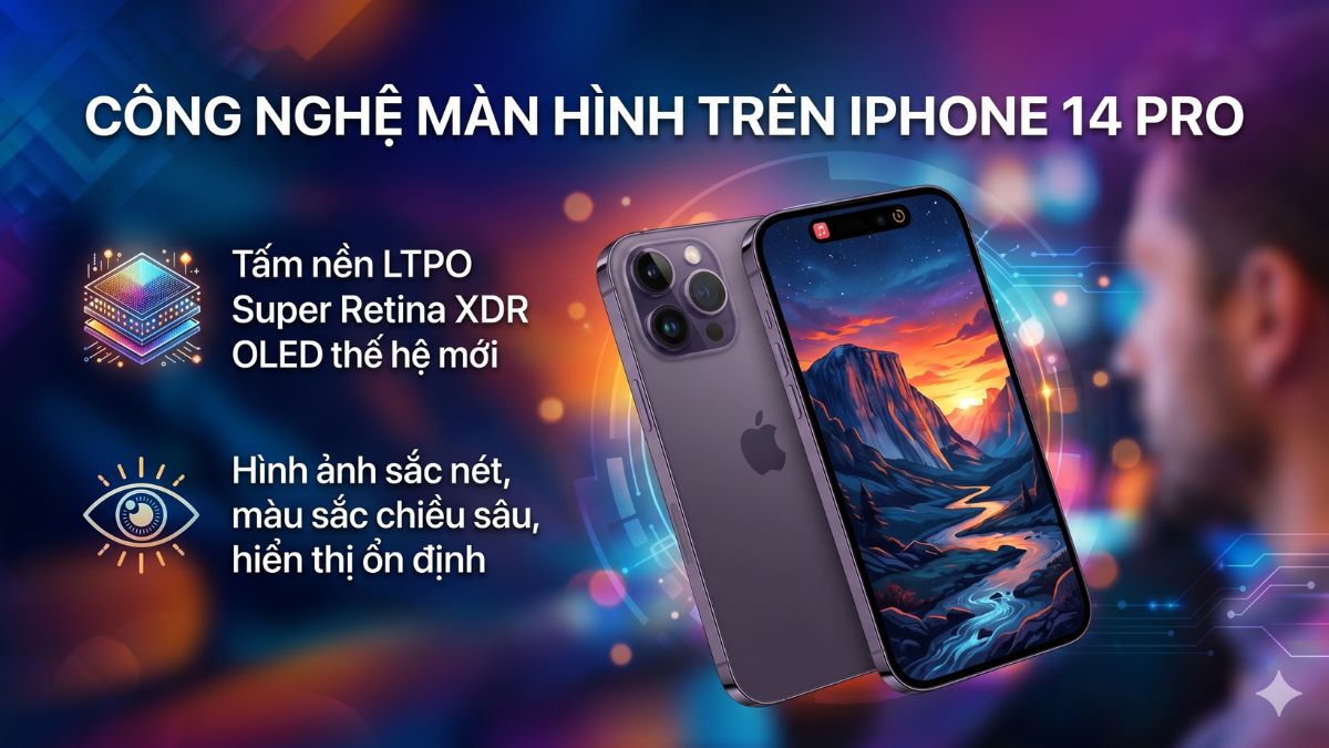 Công nghệ màn hình trên iPhone 14 Pro