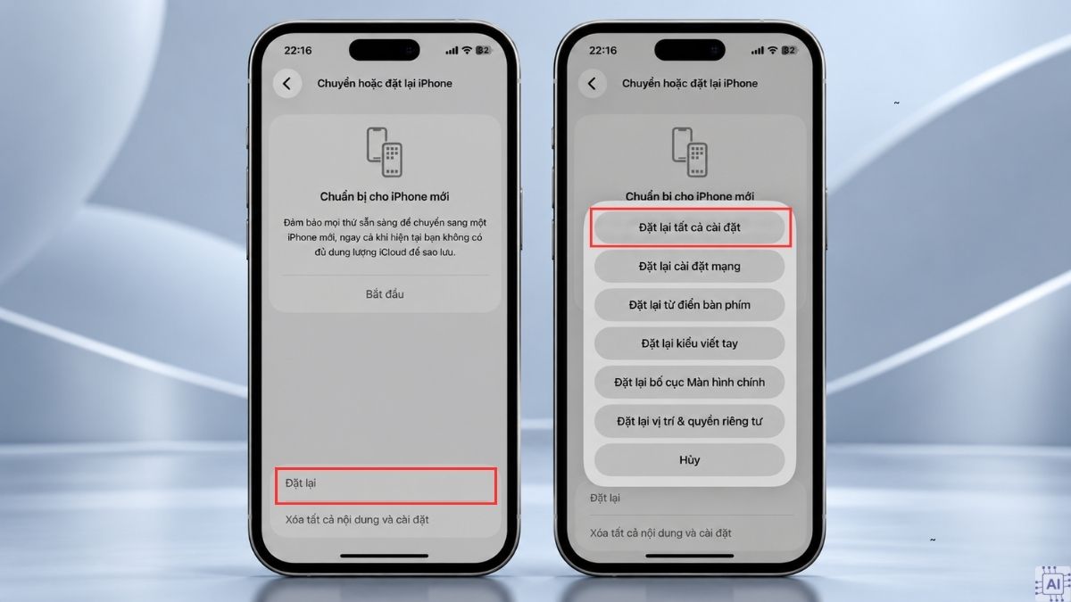 Khắc phục màn hình iPhone bị chuyển xám bằng cách khôi phục cài đặt gốc - bước 2,3