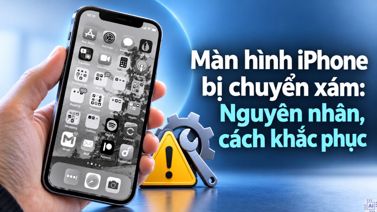 Màn hình iPhone bị chuyển xám: Nguyên nhân, cách khắc phục