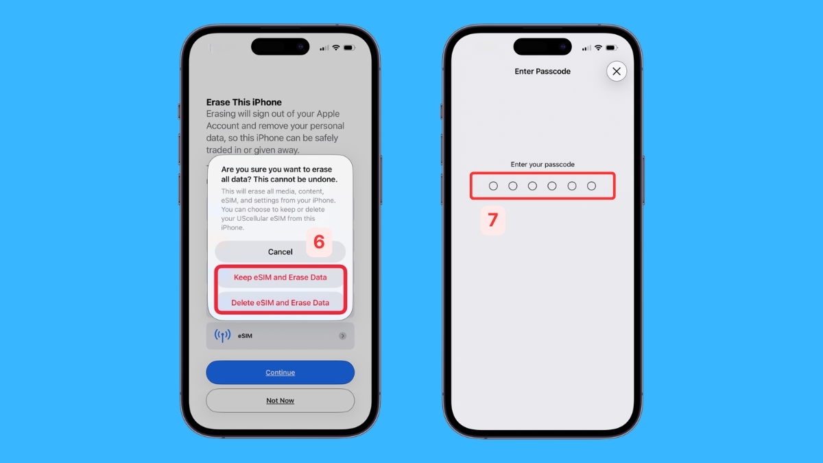 Khôi phục cài đặt gốc của máy để khắc phục màn hình iPhone bị liệt 1 góc - bước 3