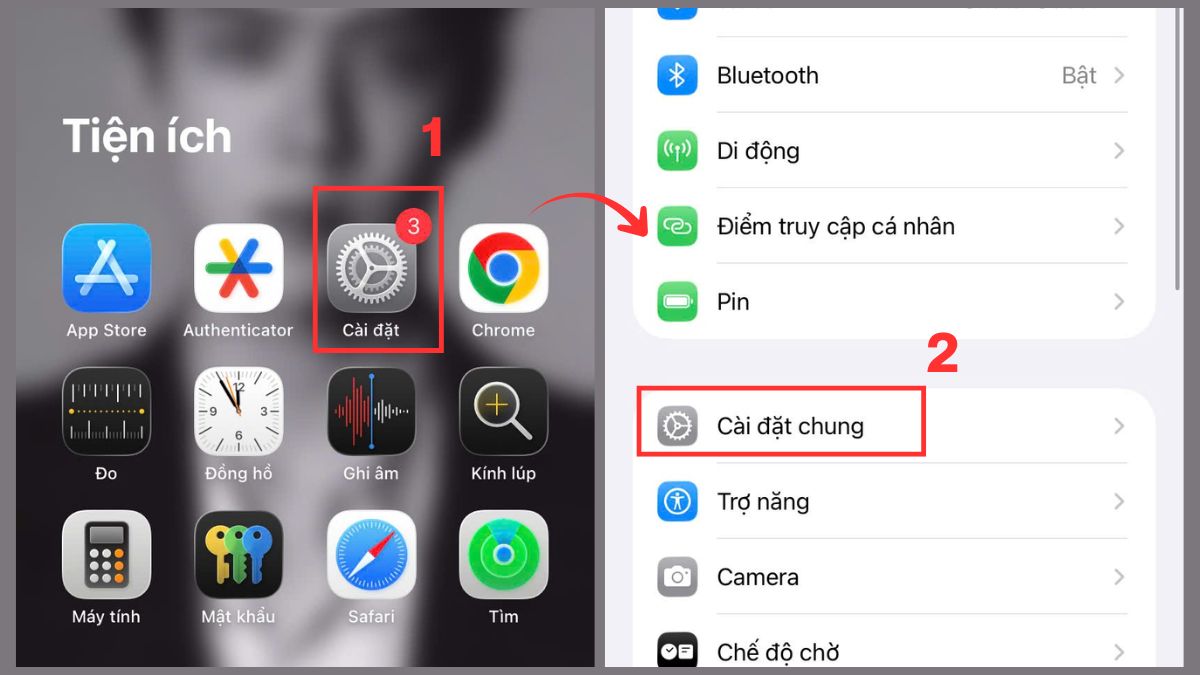 Cập nhật iOS mới khi màn hình iPhone bị lỗi màu - bước 1