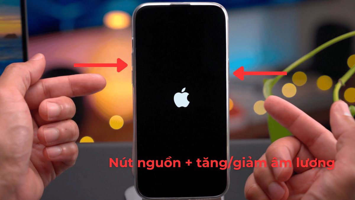 Khởi động lại iPhone khi màn hình iPhone bị phản quang