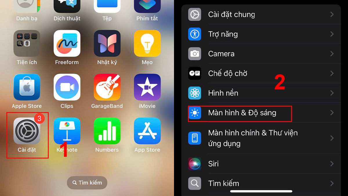 Tắt chế độ Night Shift iPhone khi màn hình iPhone bị vàng - bước 1