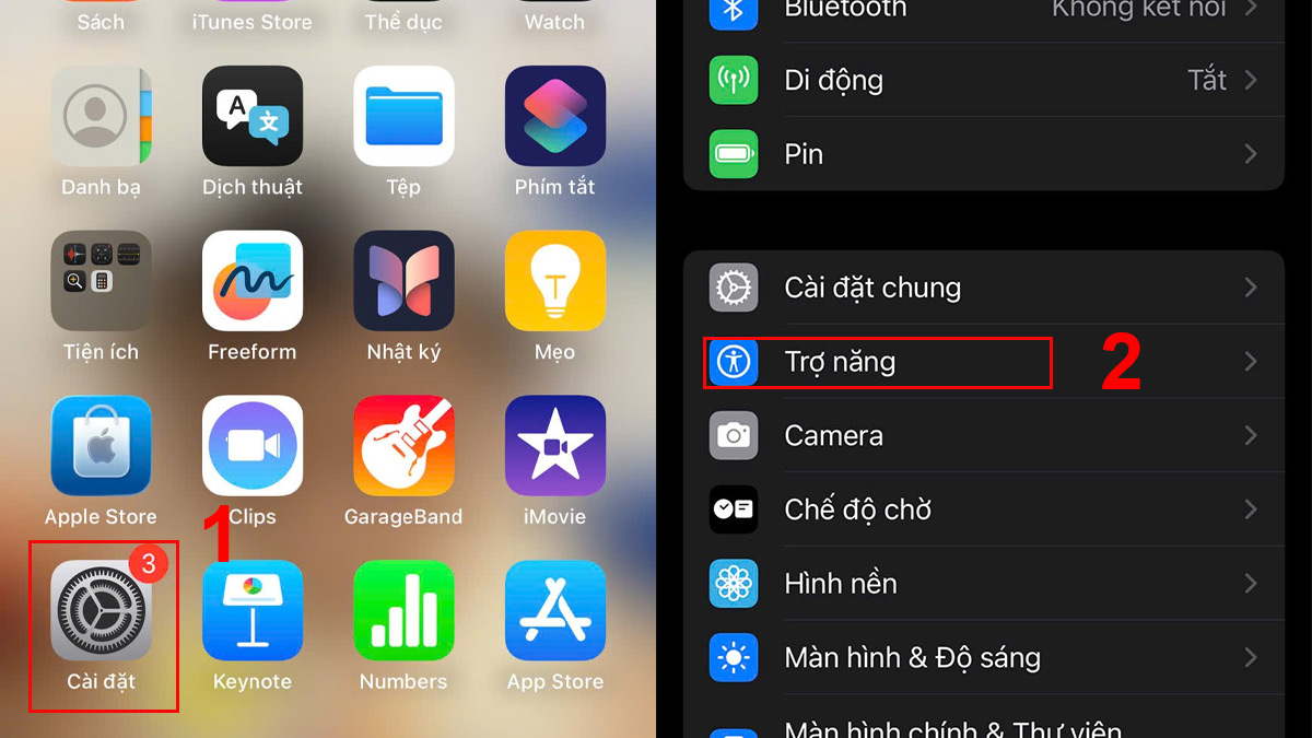 Chỉnh lại bộ màu khi màn hình iPhone bị vàng - bước 1