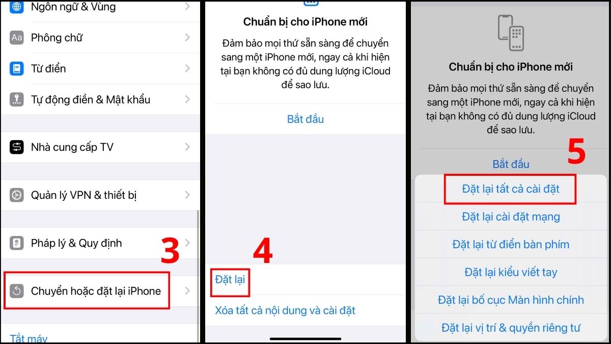 Khôi phục cài đặt gốc iPhone để khắc phục màn hình iPhone không vuốt được - bước 2