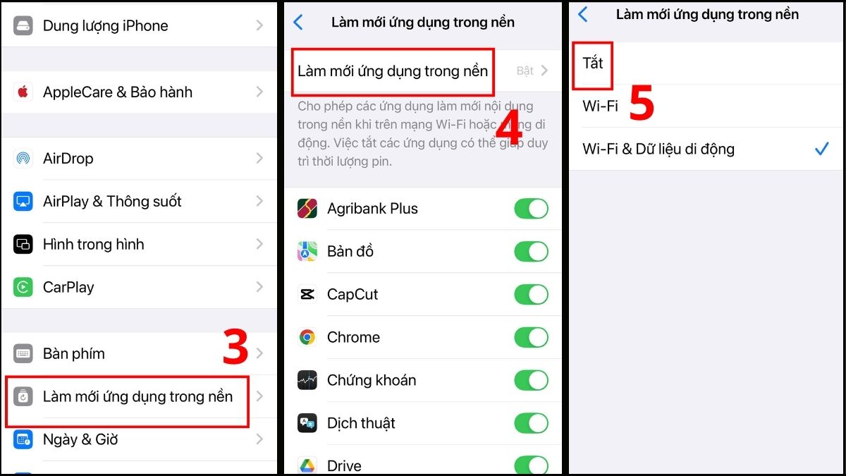Tắt ứng dụng chạy ngầm để khắc phục màn hình iPhone không vuốt được - bước 2