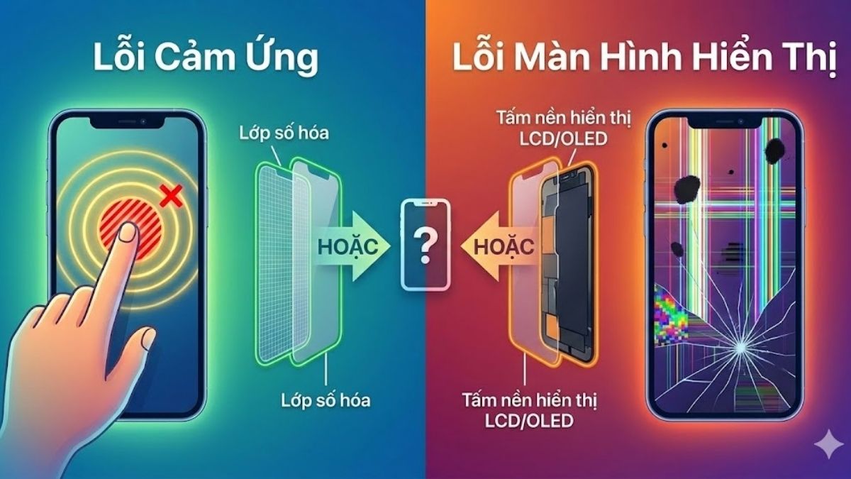 Cách phân biệt lỗi cảm ứng và lỗi màn hình iPhone