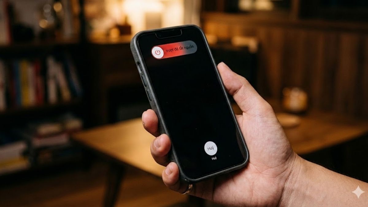 Khởi động lại iPhone để khắc phục màn hình iPhone không vuốt được