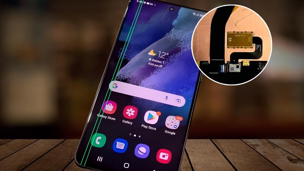 Màn hình Samsung S21 FE bị sọc do cáp màn hình bị lỏng