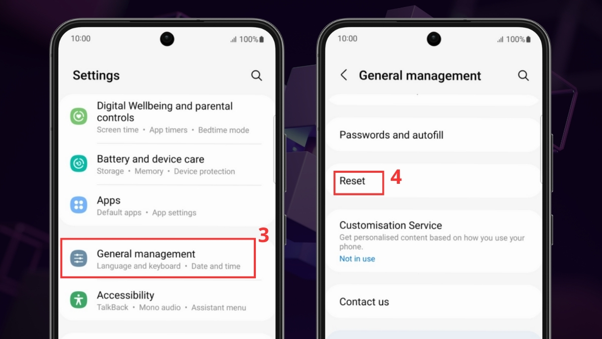 Khôi phục cài đặt gốc khi màn hình Samsung S21 FE bị sọc - bước 2