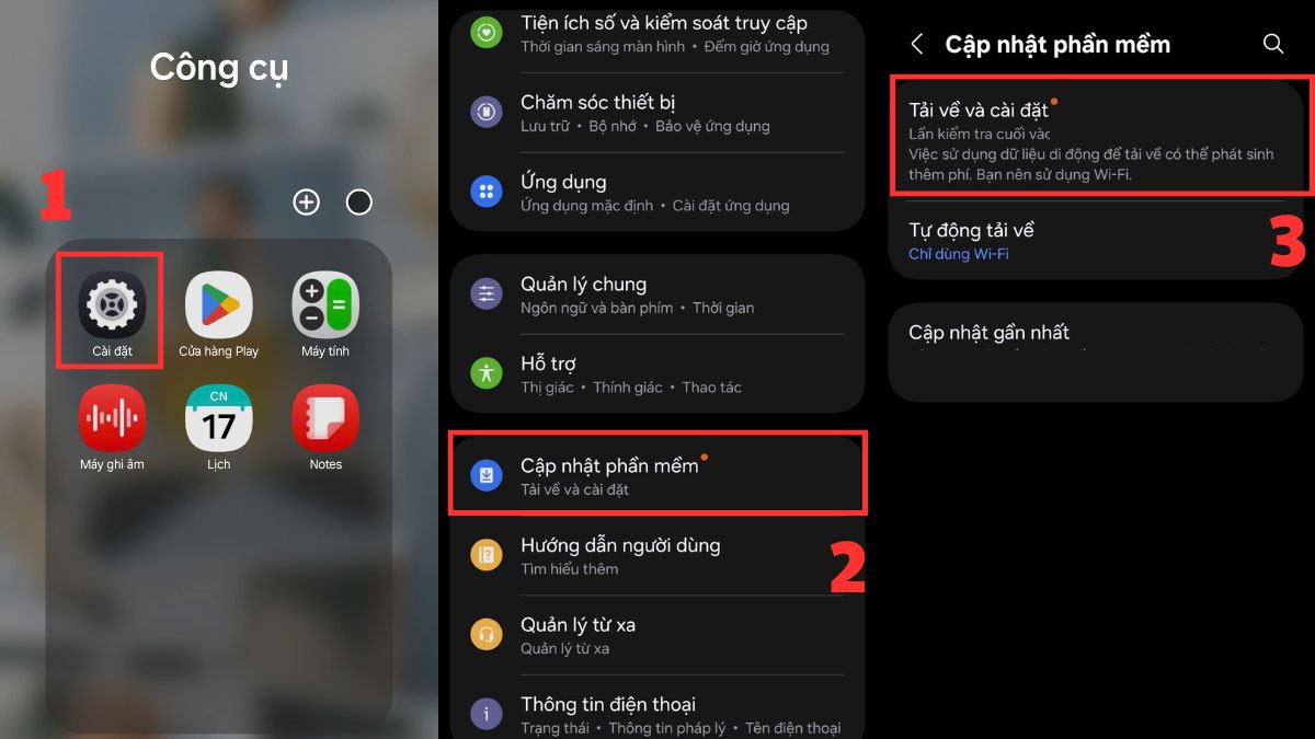 Cập nhật hệ điều hành trên Android khi mạng yếu