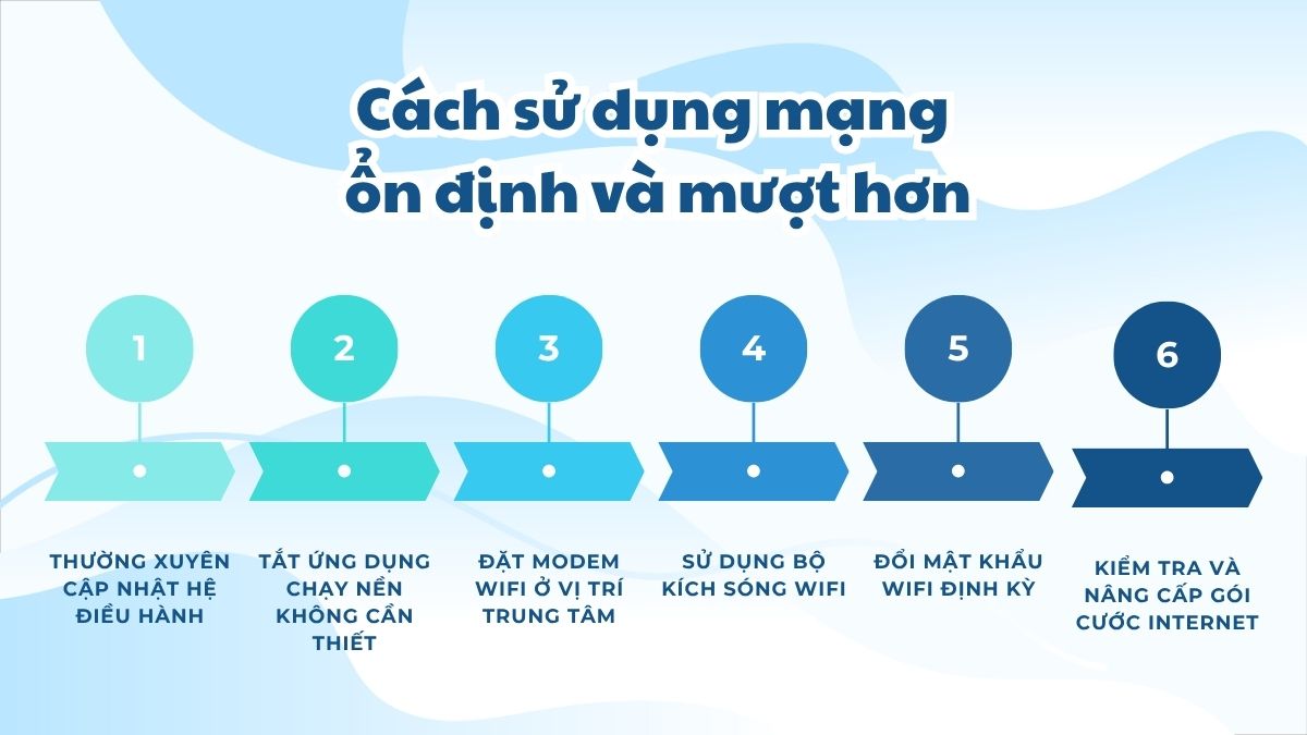 Cách sử dụng mạng ổn định và mượt hơn