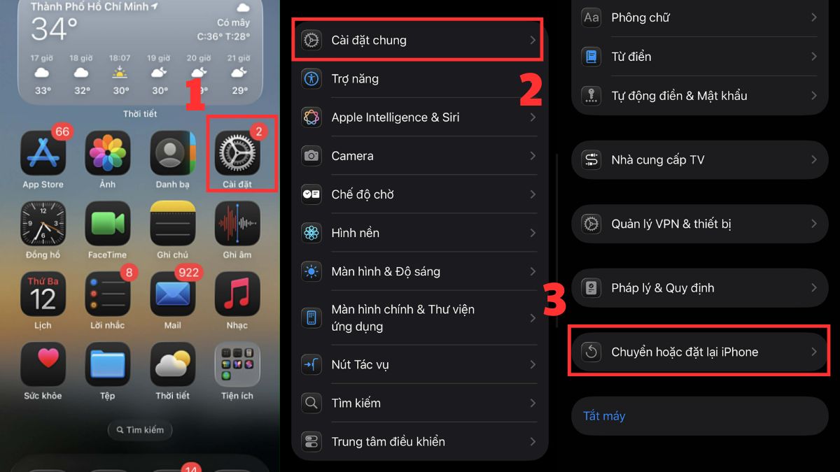 Đặt lại cài đặt mạng trên iPhone khi mạng yếu - bước 1