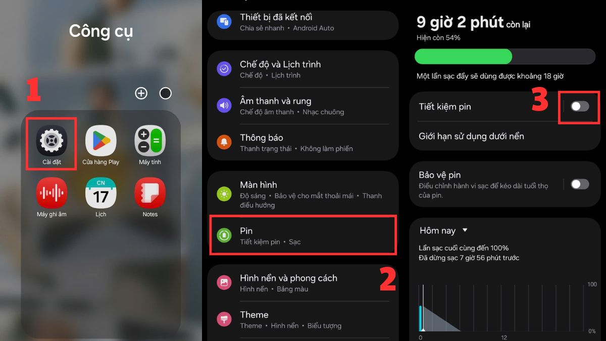 Tắt chế độ tiết kiệm pin Android khi mạng yếu