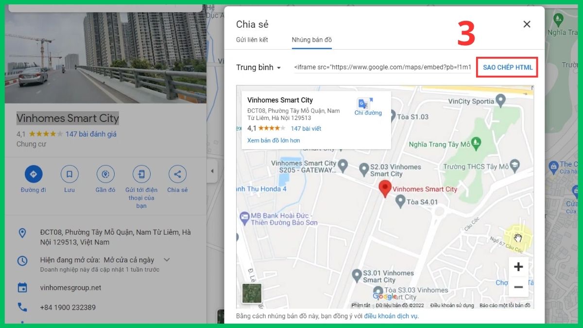 Cách tích hợp Google Map vào website - bước 3