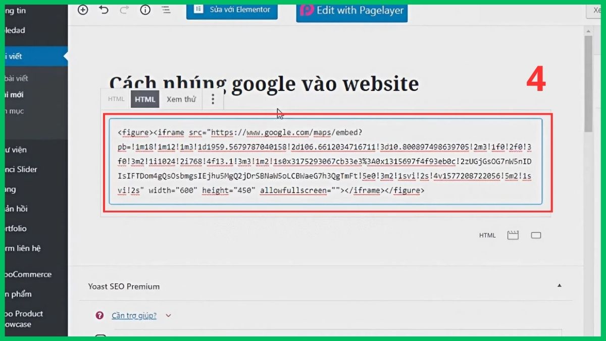 Cách tích hợp Google Map vào website - bước 4