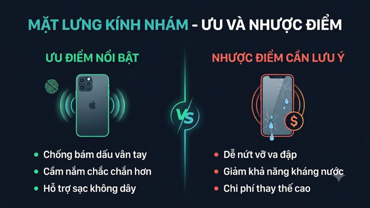 Ưu và nhược điểm của mặt lưng kính nhám