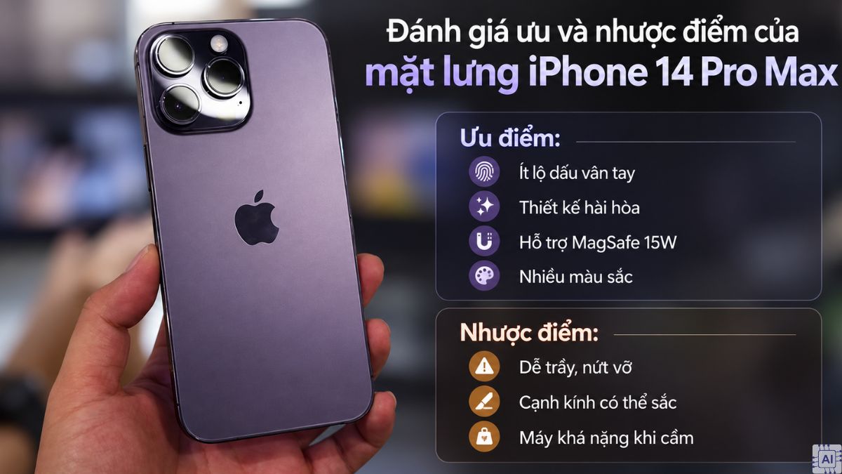 Đánh giá ưu và nhược điểm của mặt lưng iPhone 14 Pro Max