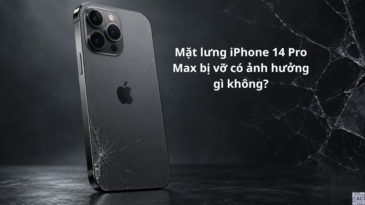 Mặt lưng iPhone 14 Pro Max bị vỡ có ảnh hưởng đến độ an toàn cầm máy