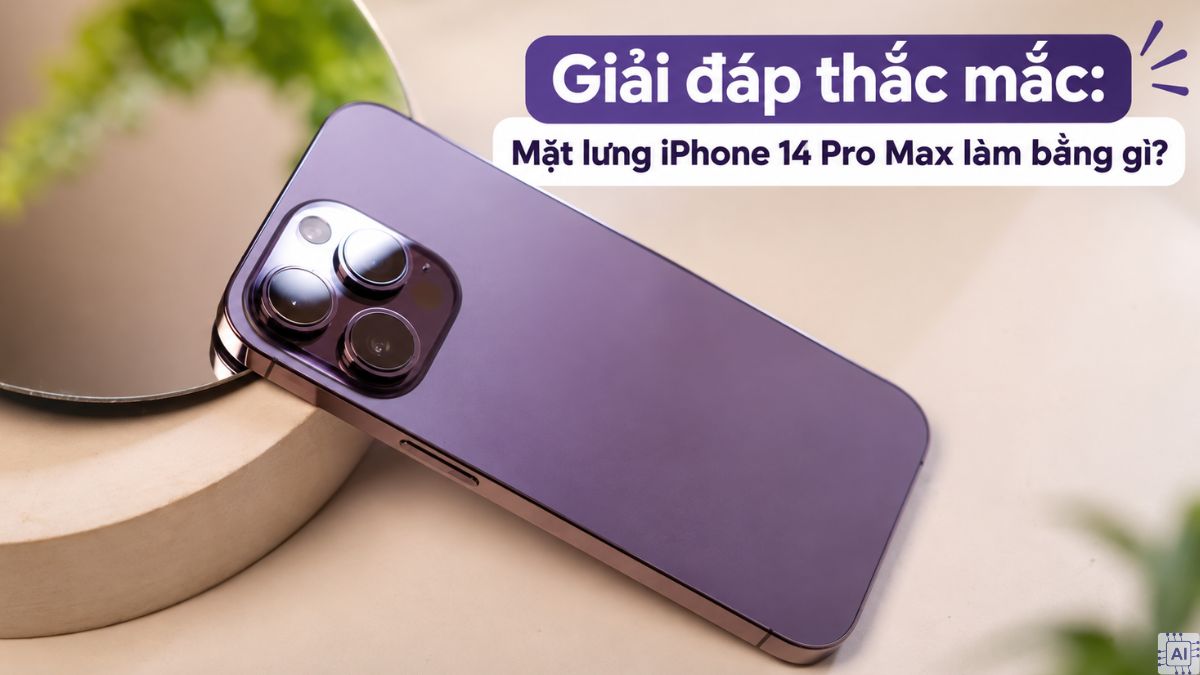 Giải đáp thắc mắc: Mặt lưng iPhone 14 Pro Max làm bằng gì?