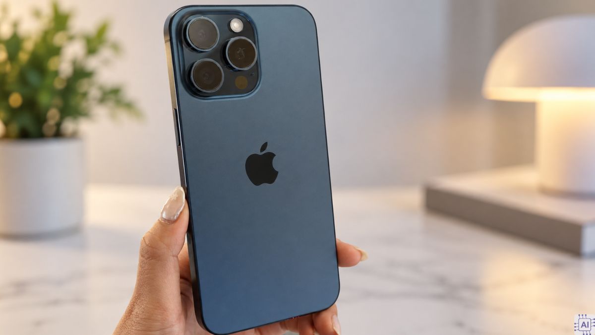 Mặt lưng iPhone 15 Pro Max làm bằng kính nhám