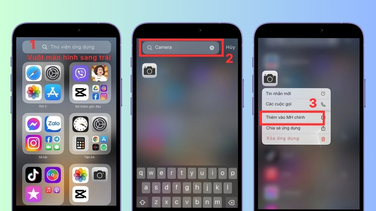 Khắc phục lỗi mất ứng dụng camera trên iPhone bằng cách tìm trong Thư viện ứng dụng