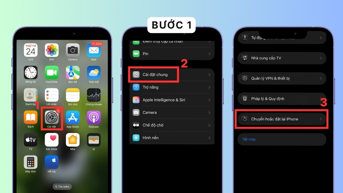 Khắc phục lỗi mất ứng dụng camera trên iPhone bằng cách đặt lại bố cục màn hình chính - bước 1