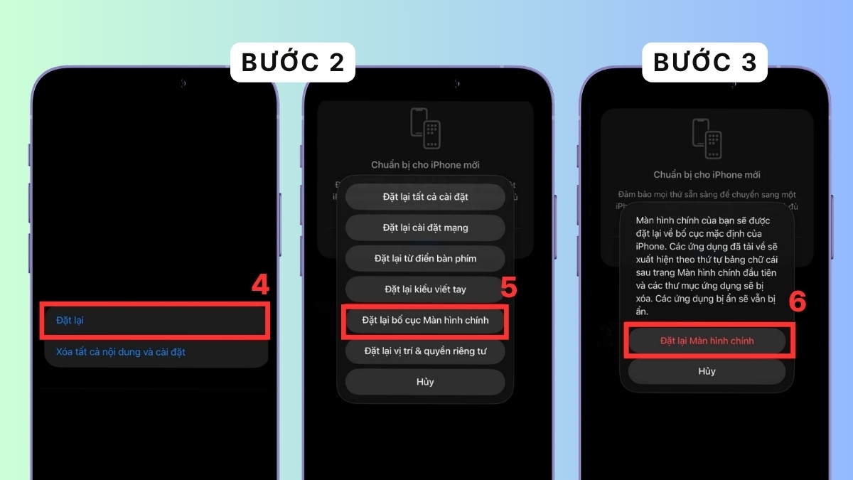 Khắc phục lỗi mất ứng dụng camera trên iPhone bằng cách đặt lại bố cục màn hình chính - bước 2