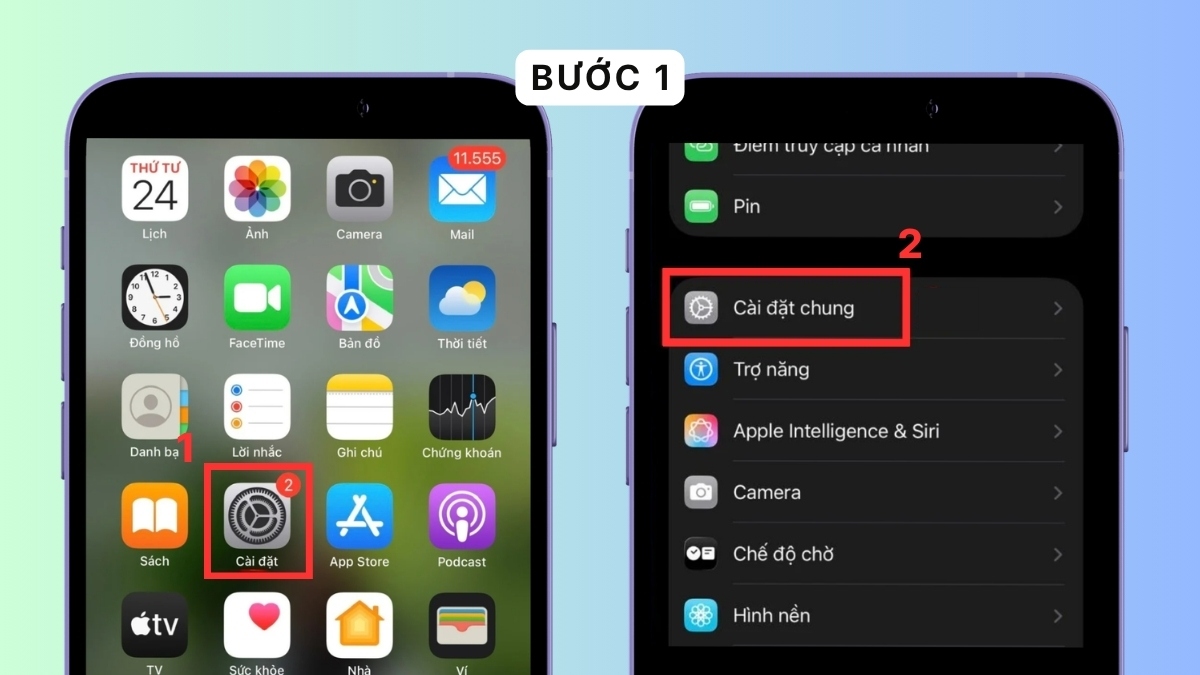 Khắc phục lỗi mất ứng dụng camera trên iPhone bằng cách cập nhật iOS - bước 1