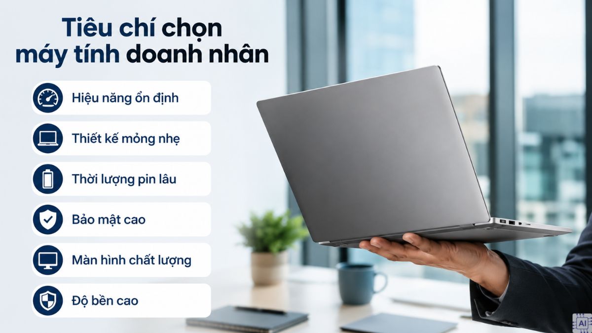 Tiêu chí chọn máy tính doanh nhân phù hợp