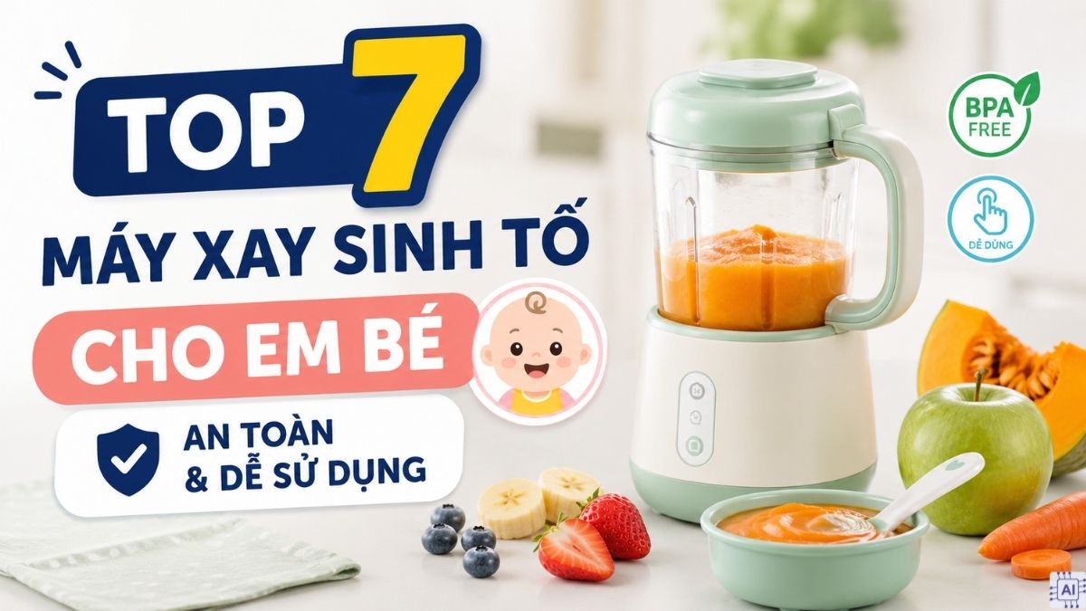 TOP 7 Máy xay sinh tố cho em bé an toàn và dễ sử dụng