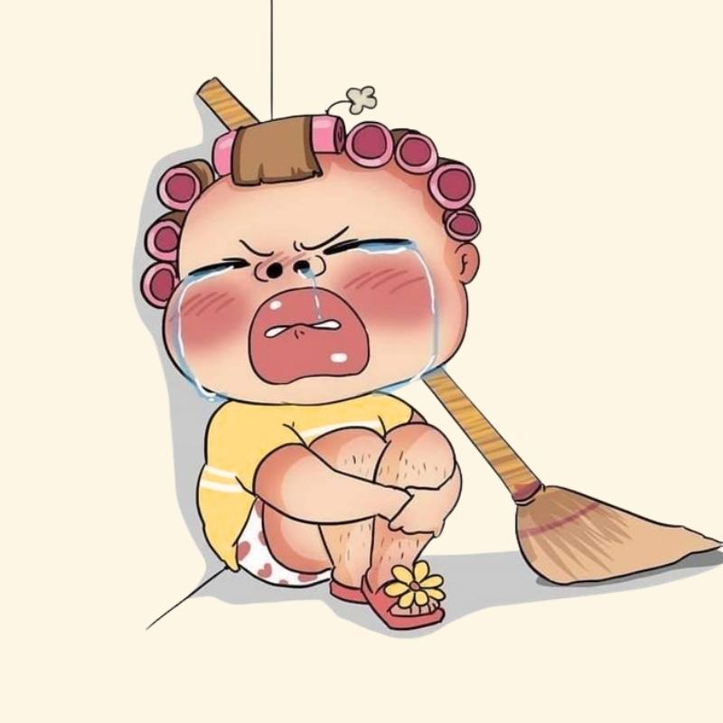 Ảnh meme khóc áp lực cuộc sống