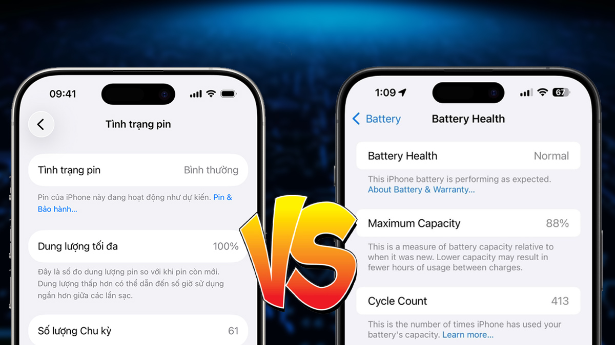 So sánh pin iPhone cũ với pin iPhone mới