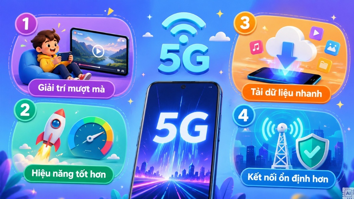 Ưu điểm của điện thoại 5G