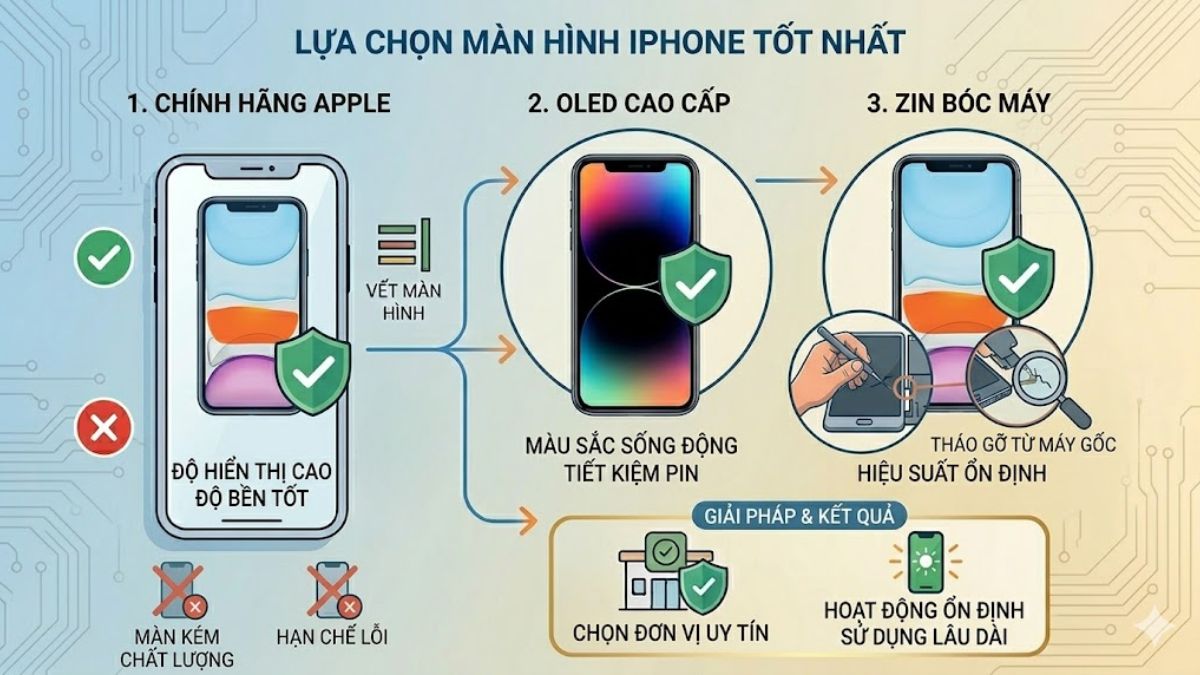 Những loại màn hình iPhone tốt nhất hiện nay