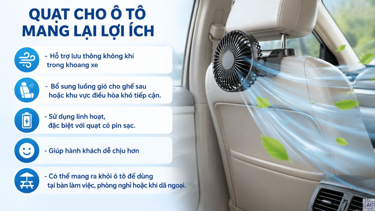 Lý do cần trang bị quạt cho ô tô