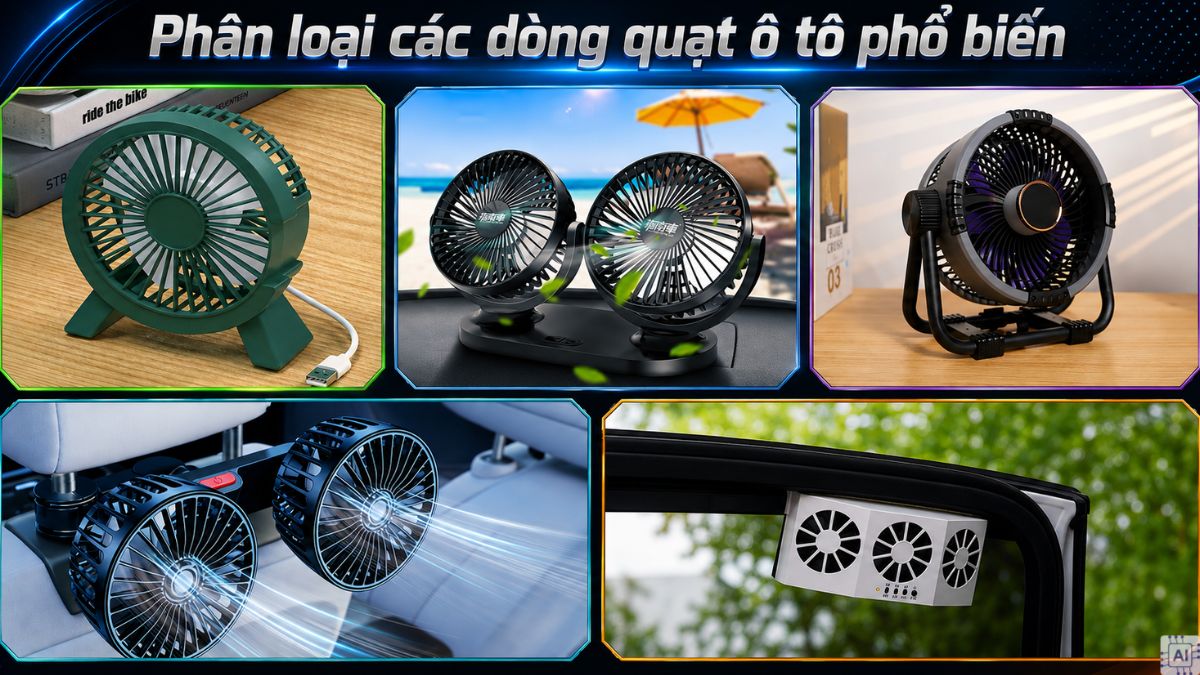 Phân loại các dòng quạt ô tô phổ biến