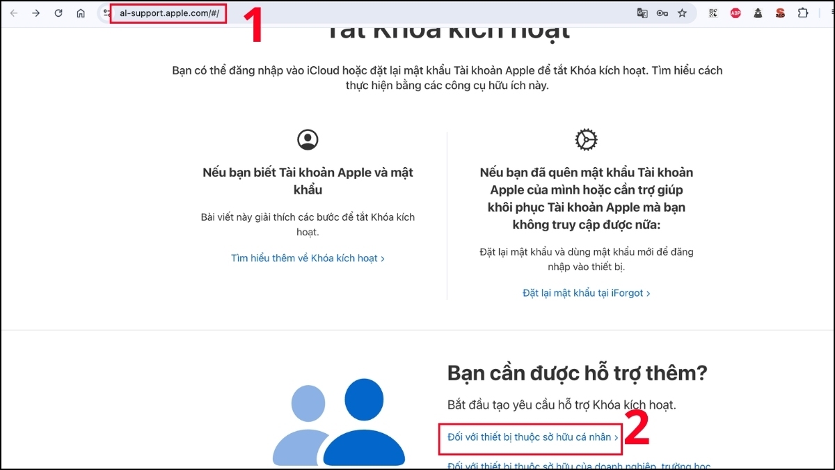 Cách kích hoạt iPhone khi quên ID Apple bằng thông tin xác minh - bước 1
