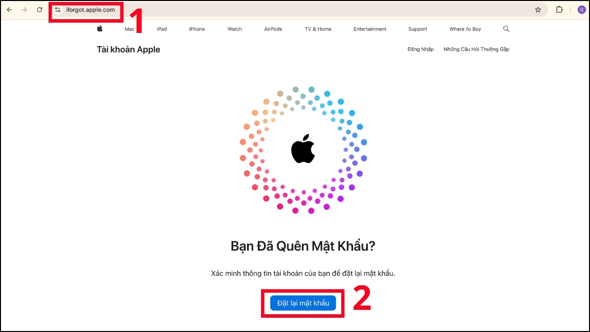 Cách kích hoạt iPhone khi quên mật khẩu ID Apple - bước 1
