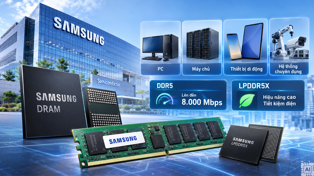 Vị trí thương hiệu và nguồn gốc linh kiện RAM Samsung