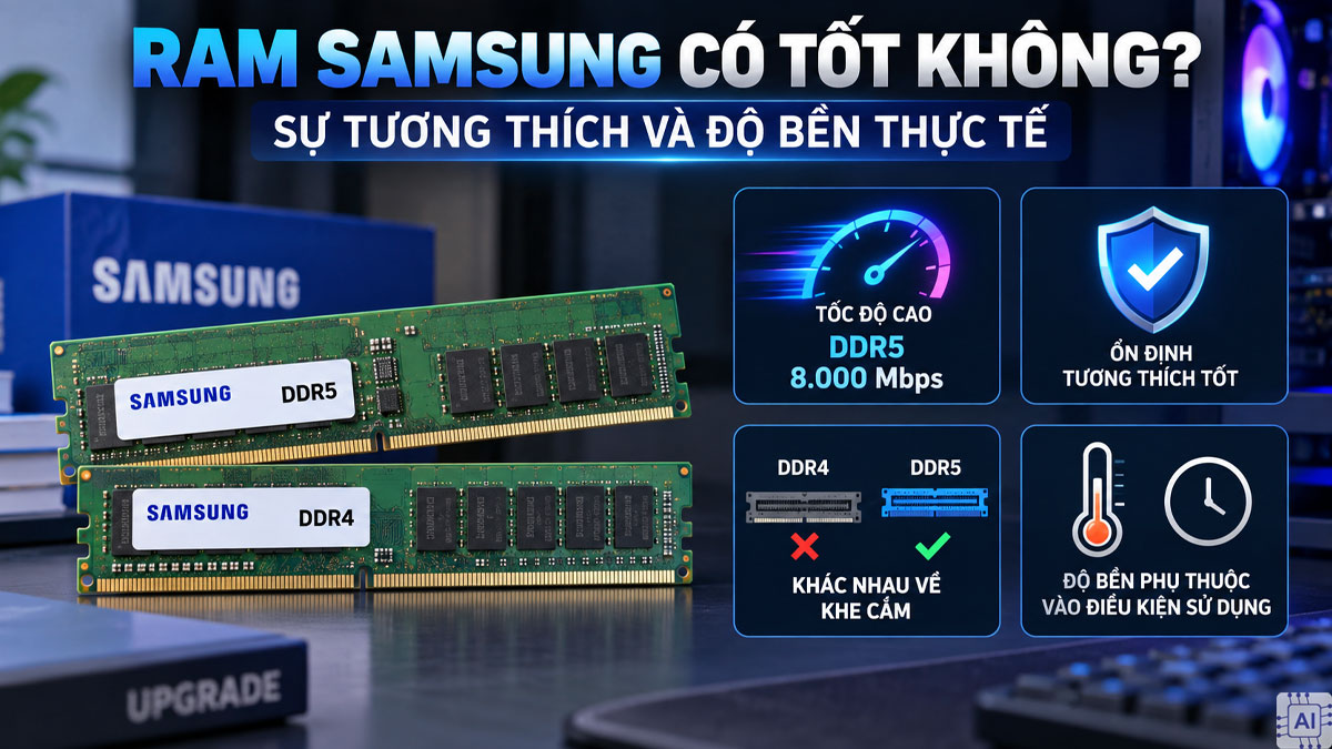 Sự tương thích và độ bền thực tế của Ram Samsung